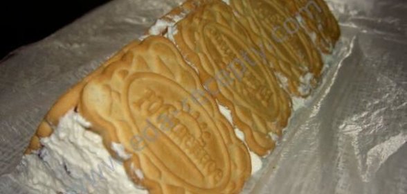 Торт Творожный домик из печенья и творога