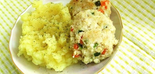 Котлеты из трески с овощами