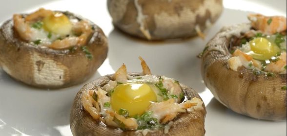 Грибы с креветками