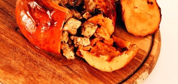 Тыква к хеллоуину фаршированная мясом