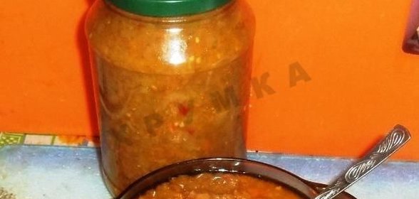 Икра из зеленых помидор и болгарского перца на зиму