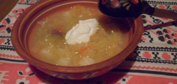Щи из квашеной капусты с картофелем Отцовские
