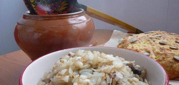 Мульгикапсад(Mulgikapsad) (тушёная квашенная капуста с перловкой и свининой)