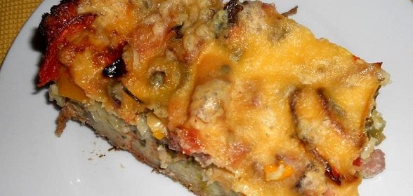 Пицца на кабачковой подушке