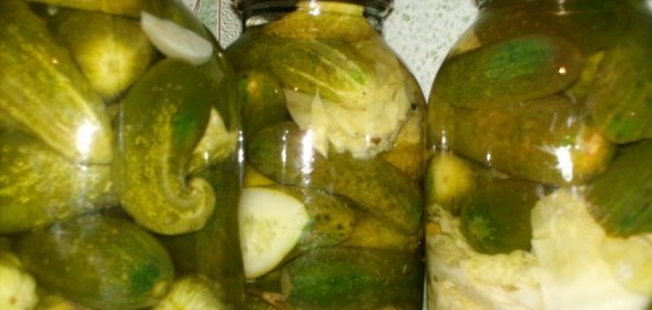 Маринованные огурчики с капусткой