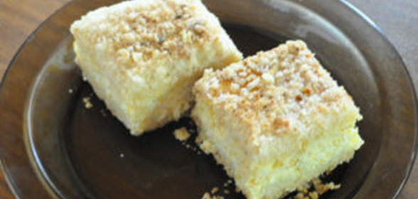 Пирог тертый с творогом