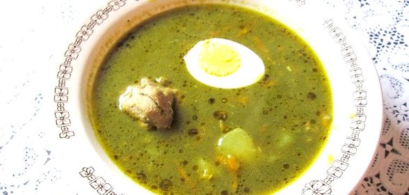 Борщ из щавеля консервированного