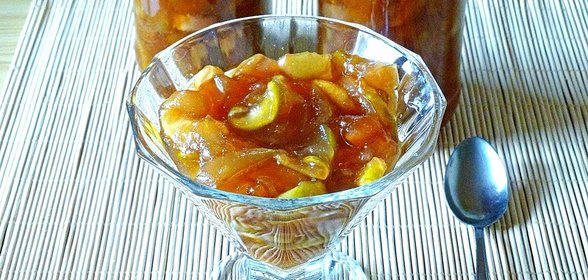 Джем из яблок и алычи