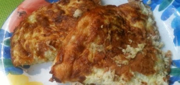 Сладкий омлет с кабачками