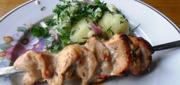 Куриные шашлычки в йогуртовом маринаде