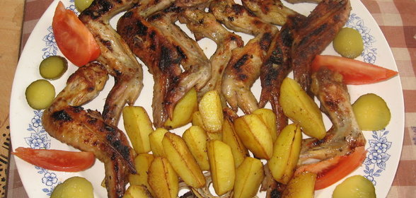 Куриные крылья в горчичном маринаде