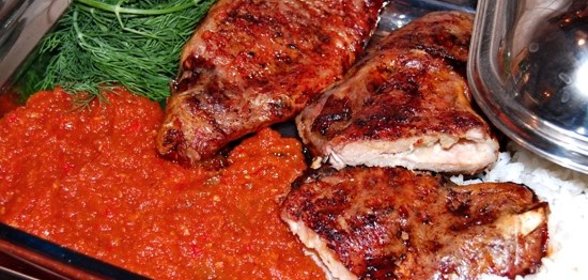 Свиная корейка с домашним кетчупом