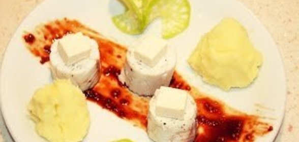 Фаршированный судак с гарниром