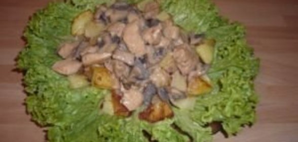 КАРТОФЕЛЬ КУРИЦА ГРИБЫ