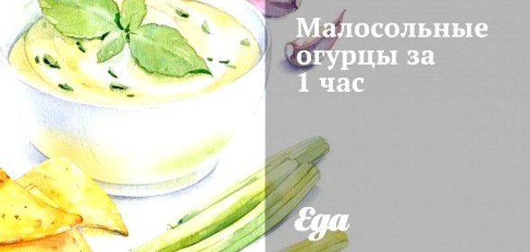 Малосольные огурцы за 1 час