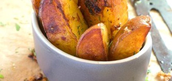 Лимонный запеченный картофель с орегано