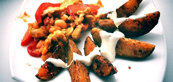 Картофель по‑деревенски с фахитас (Мясо по‑мексикански)