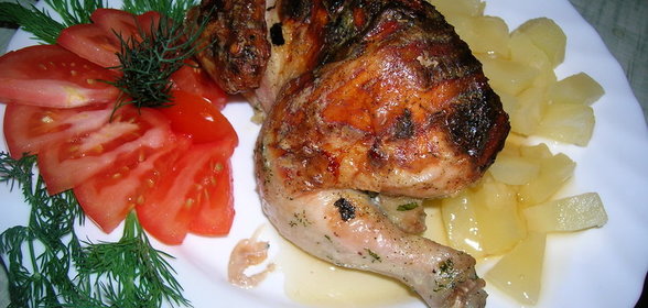 Цыплятки по-малайски с картофелем по-русски