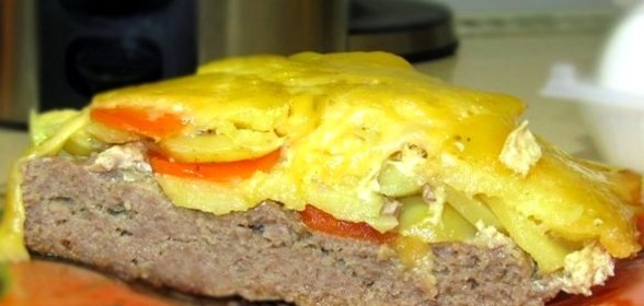 Запеканка с мясом и картошкой