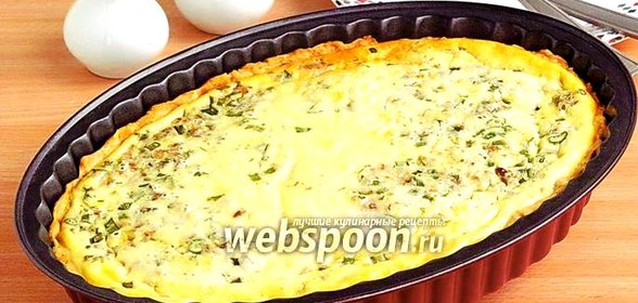 Киш с консервированной сайрой