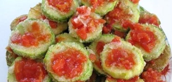 Кабачки, жаренные в манке