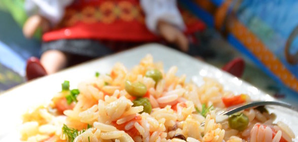 Рис с морепродуктами в португальском стиле