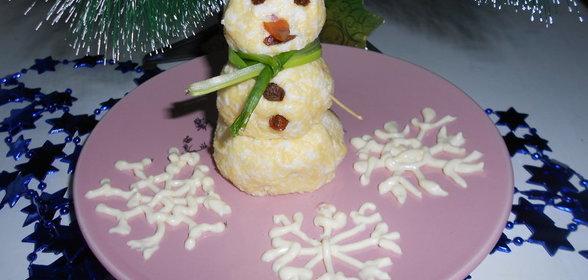 Сырная закуска Снеговик