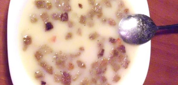 Белый суп-пюре по-баварски