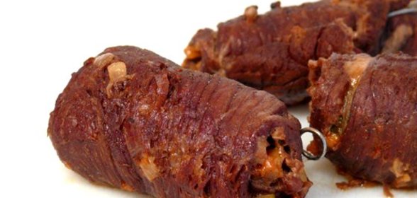 Рулеты из говядины с шпиком