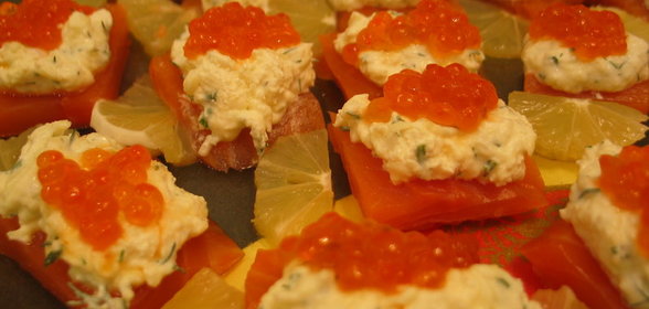 Закуска с семгой