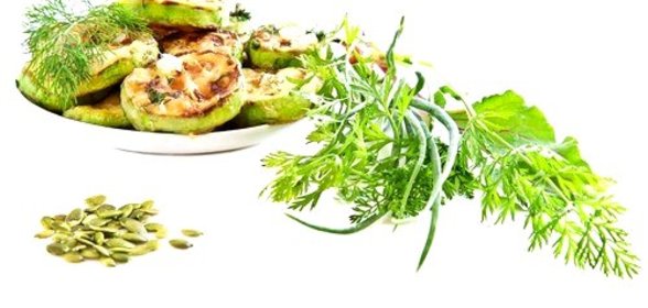 Салат из цукини с сыром и бальзамическим уксусом