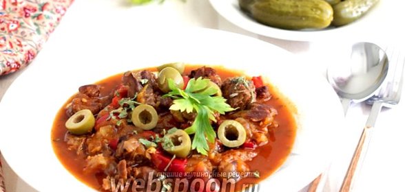 Рагу из говядины со сладким перцем