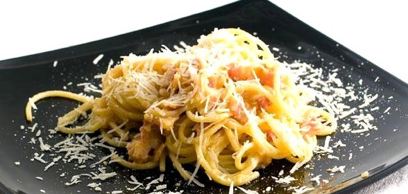 Спагетти с беконом