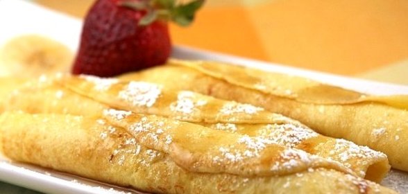 Блины с творогом и бананом