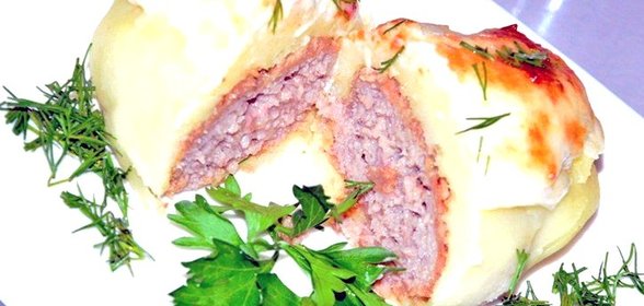 Котлеты в картофеле под сырной шапкой