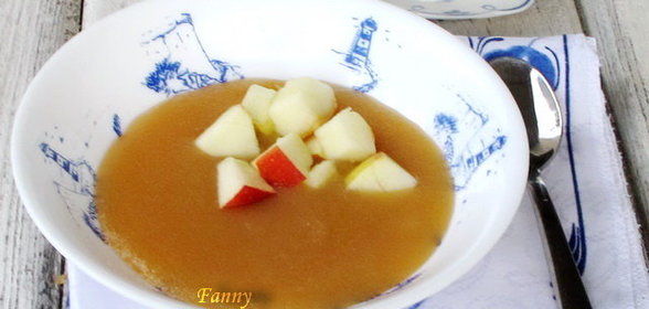 Манная каша с фруктовым взваром