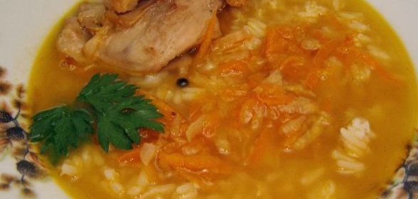 Похлебка из кролика с рисом и кореньями