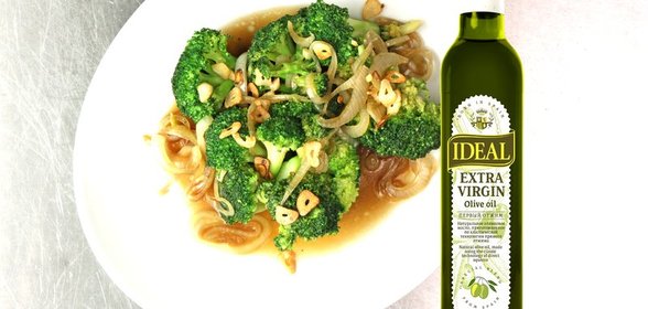 Хрустящая брокколи в устричном соусе