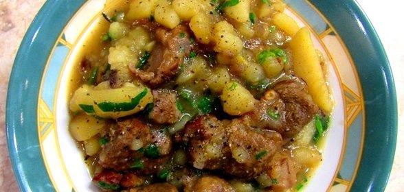 Соус из баранины с картошкой