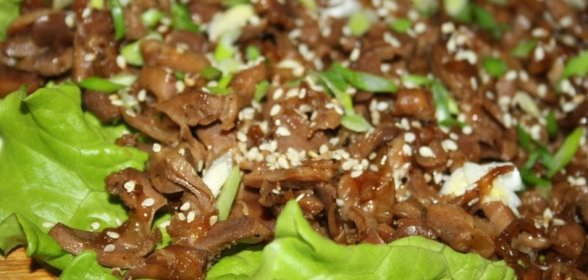 Закуска из куриных желудков