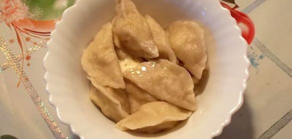 Вареники с картофелем и салом