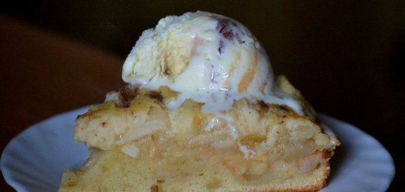 Датский яблочный пирог с яичным кремом