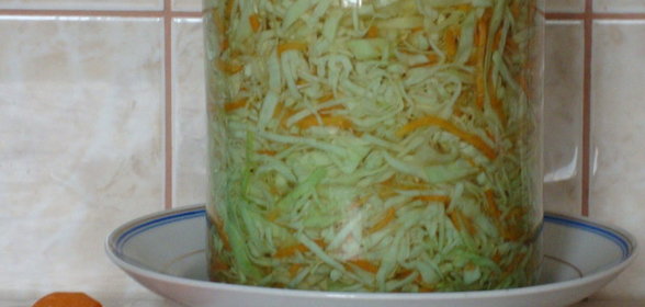 Соленая капуста с медом - (вариант)