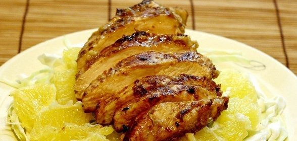 Куриная грудка с апельсинами