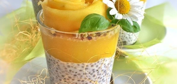 Пудинг с семенами чиа и манго