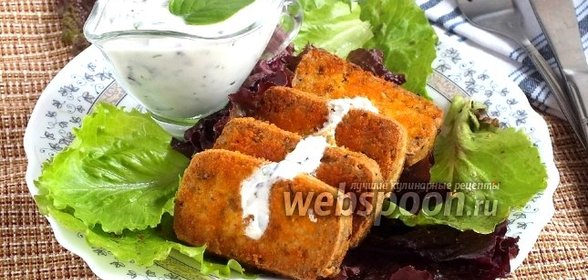 Жареный тофу с базиликовым соусом