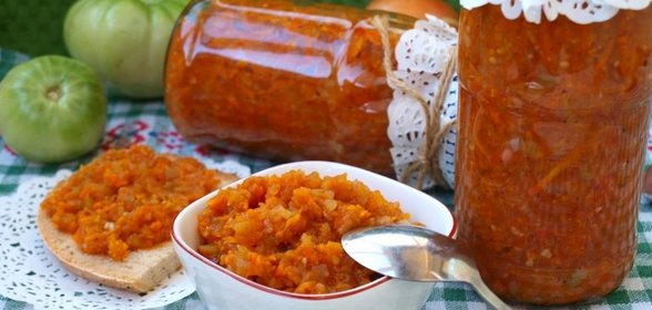 Икра из зелёных помидоров на зиму