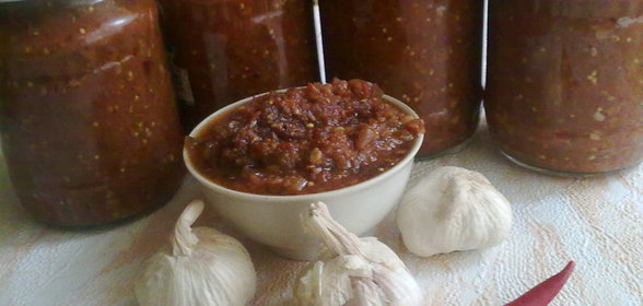 Аджика с баклажанами