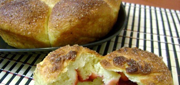 Разборный курузный пирог с джемом