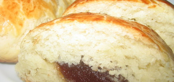 Булочки с повидлом без расстойки, из холодильника